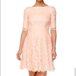 ML by Monique Lhuillier Petal Pink Lace Cocktail Mini Dress (Women’s 8)